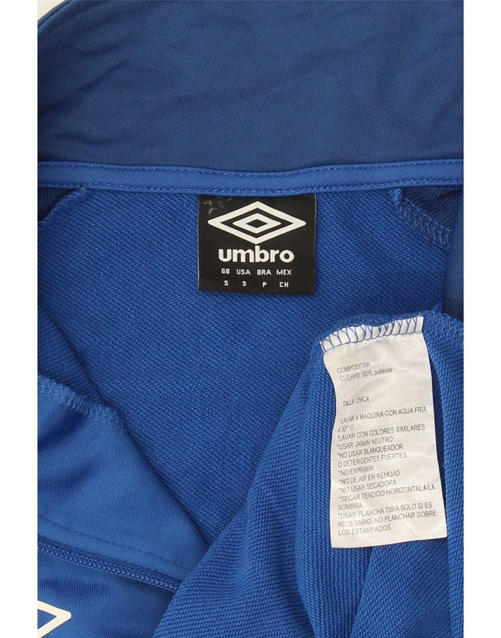 Giacca da ginnastica da uomo Umbro Small in poliestere color block blu