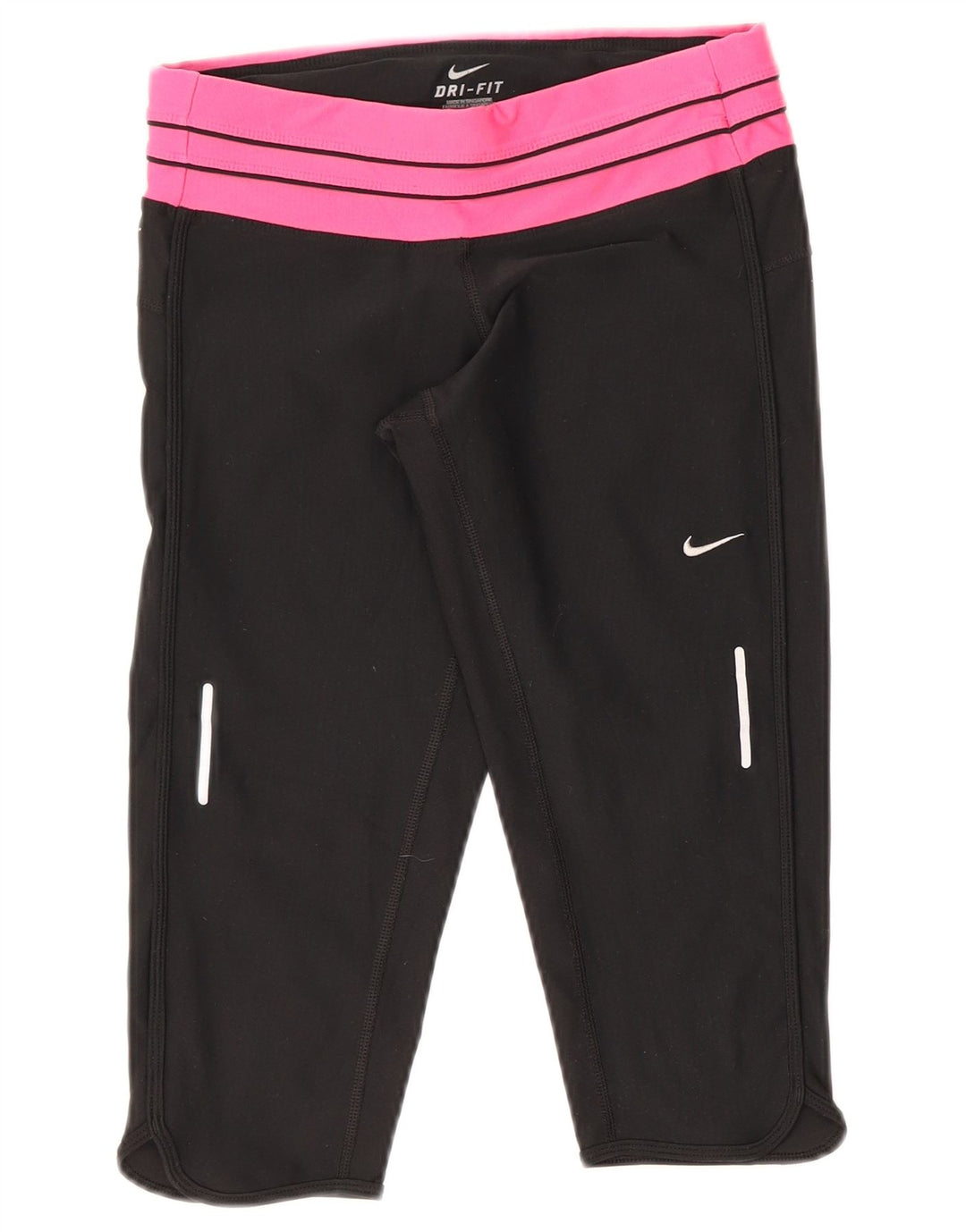 Leggings Nike Dri Fit Capri da donna UK 8 Small Black Colourblock
