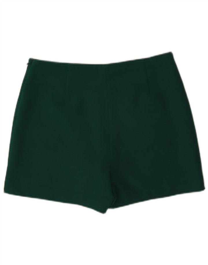 Pantaloncini casual a vita alta da donna Zara medi W28 poliestere verde