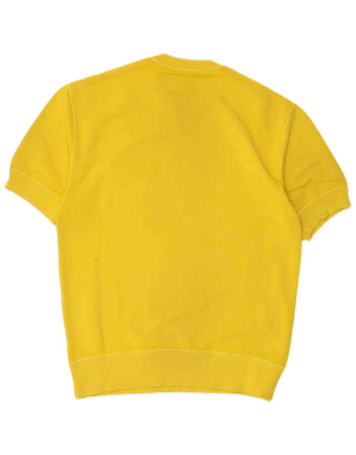 Dsquared2 Felpa da uomo a maniche corte Maglione piccolo in cotone giallo