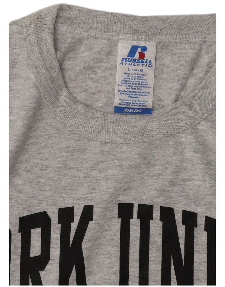 RUSSELL ATHLETIC T-shirt grafica da uomo grande in cotone grigio