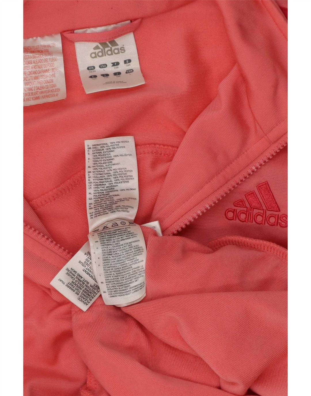 Giacca Top Tuta Adidas Bambina 13-14 Anni Poliestere Rosa