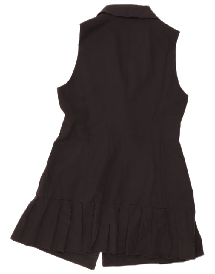 Cappotto doppiopetto senza maniche da donna Zara UK 12 medio nero