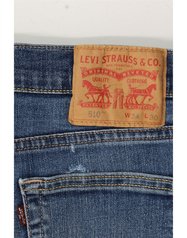 LEVI'S Jeans skinny 510 da uomo W34 L30 cotone blu