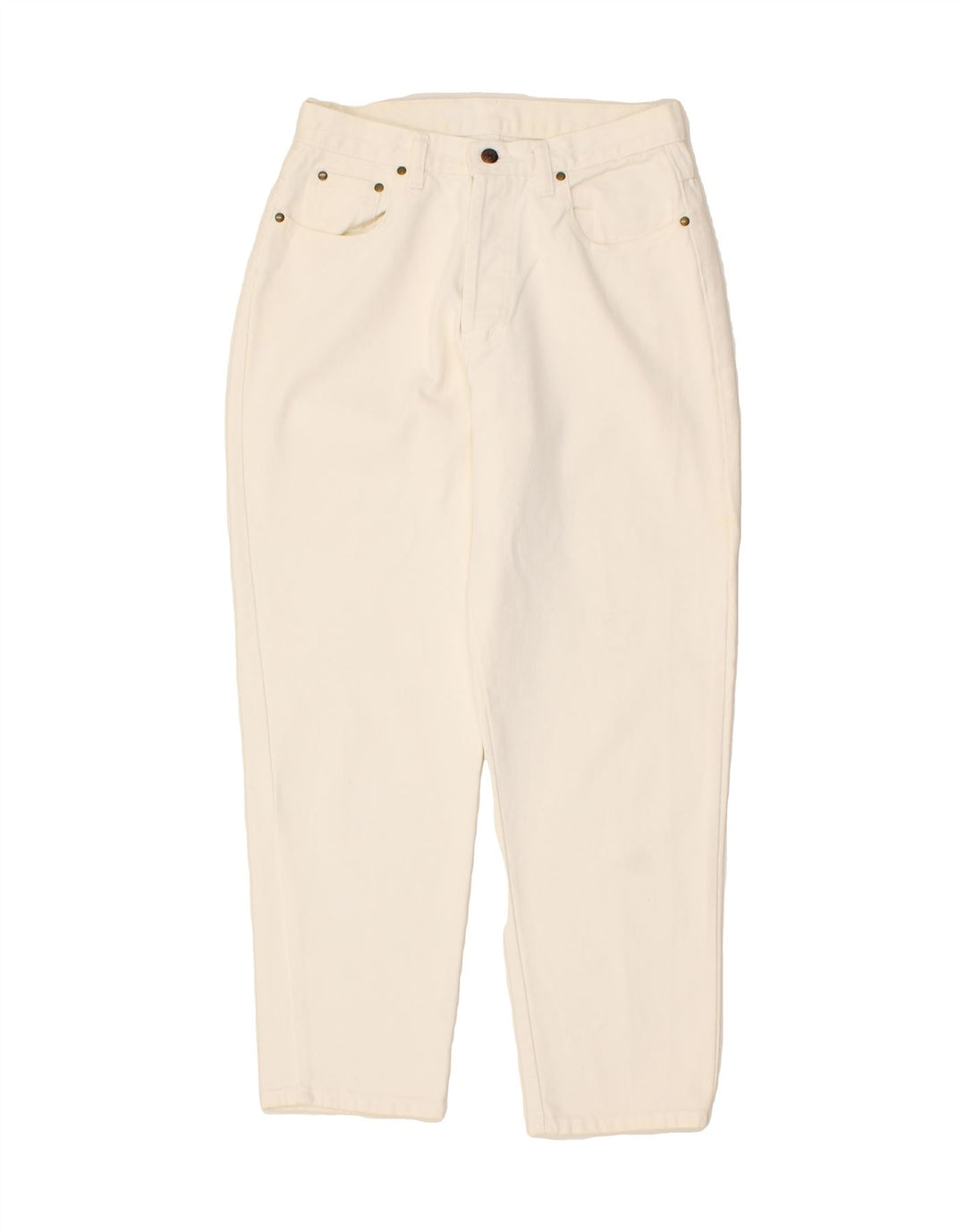ST. BERNARD Womens Slim Jeans UK 14 Medium  W30 L30 White Cotton Vintage St. Bernard and Second-Hand St. Bernard from Messina Hembry 