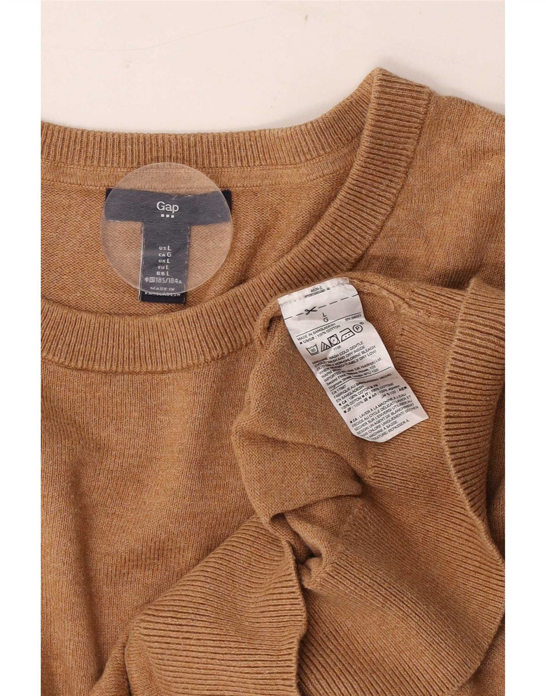 Maglione maglione girocollo da uomo Gap grande in cotone marrone