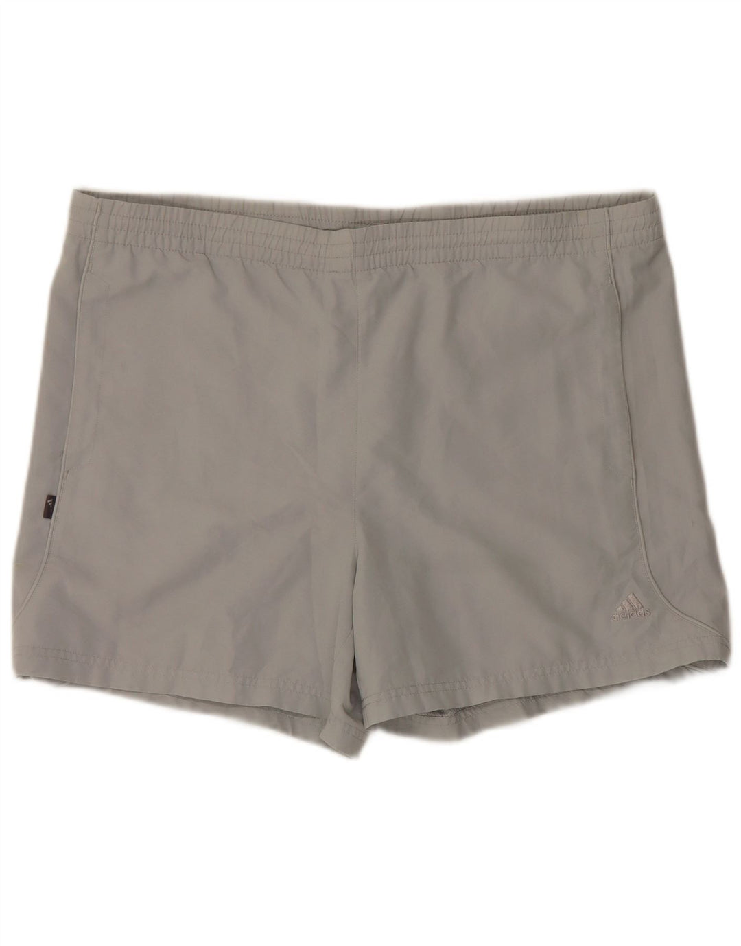 Pantaloncini da bagno da uomo Adidas grandi in poliestere grigio