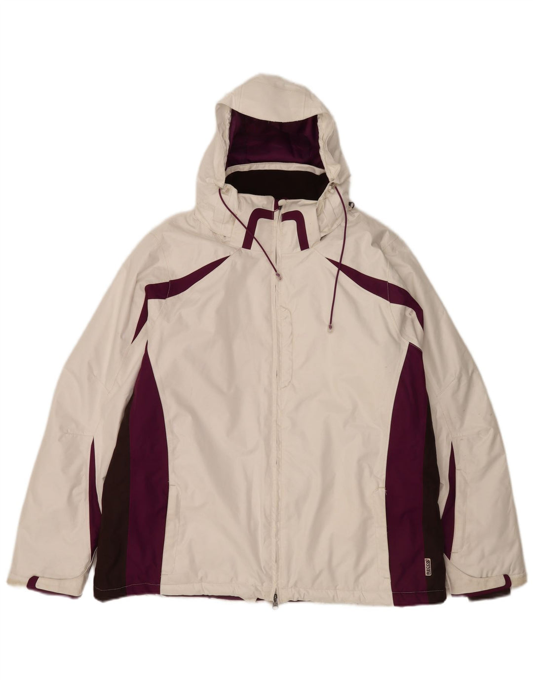 Giacca da sci con cappuccio da uomo Alpine IT 50 Large Poliestere color block bianco