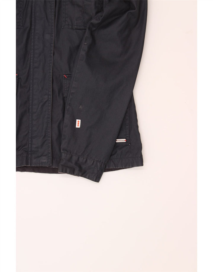 WHITE STUFF Womens Utility Jacket US 8 Medium Navy Blue Cotton Vintage White Stuff and Second-Hand White Stuff from Messina Hembry 
