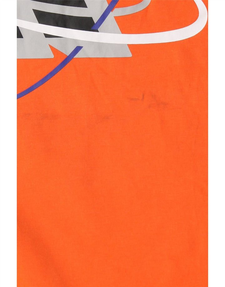 T-shirt grafica da uomo Adidas Top Small in cotone arancione