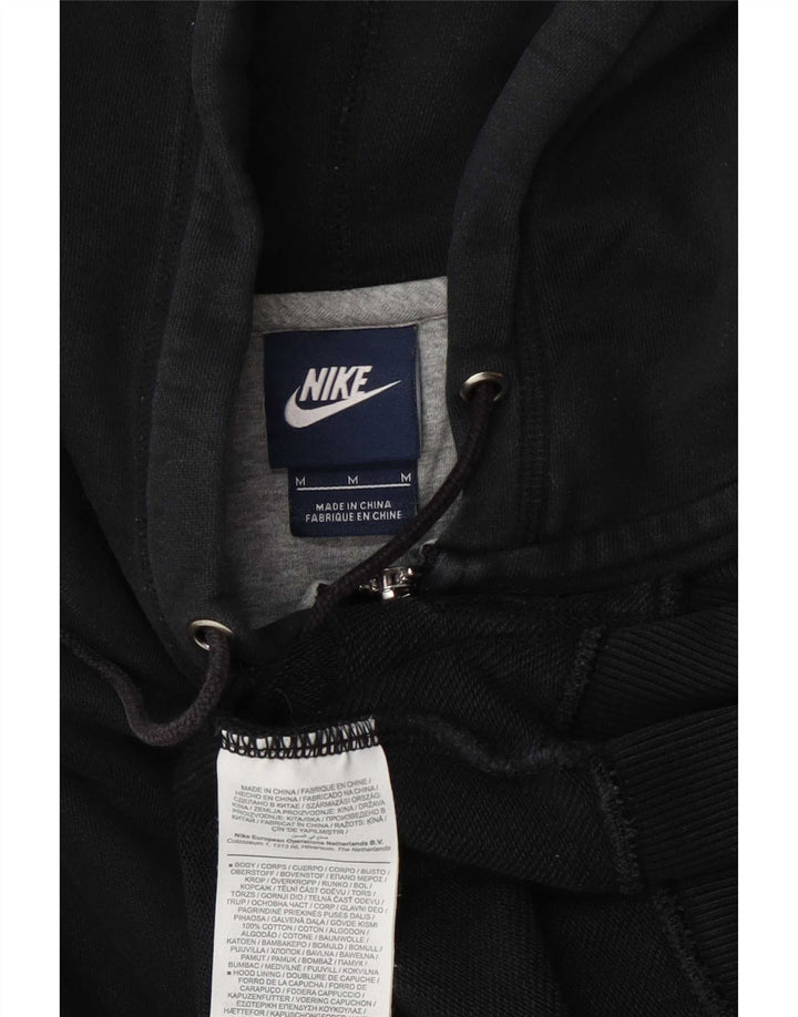 Felpa con cappuccio e zip Nike da uomo in cotone nero medio