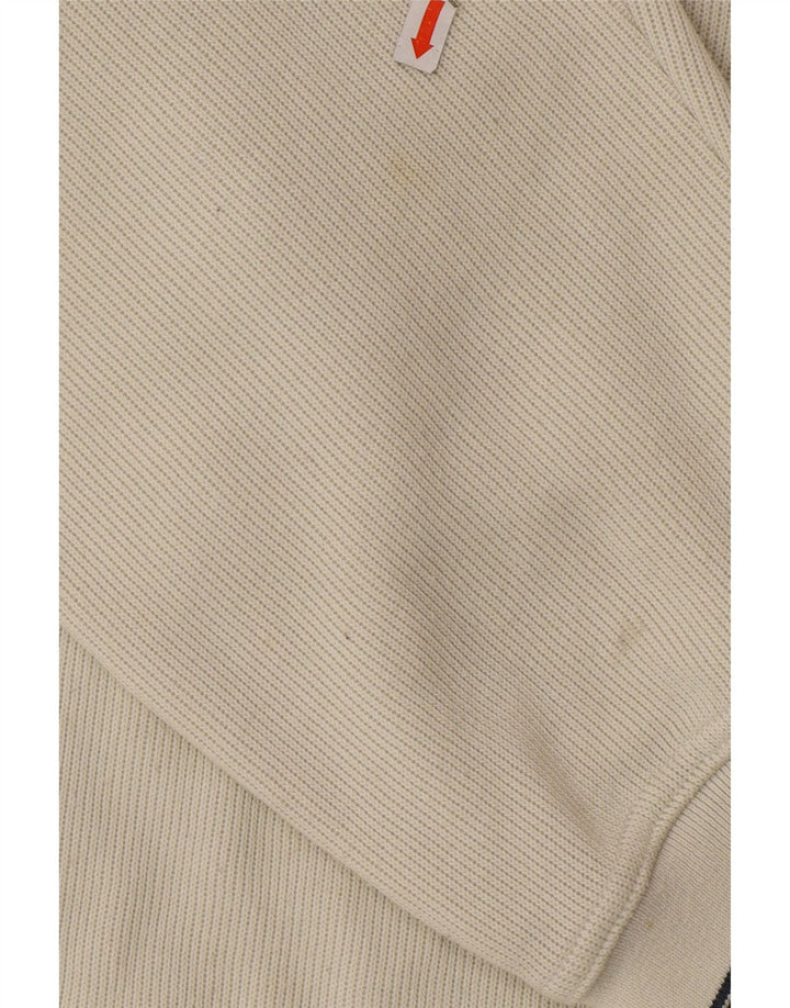 ELLESSE Felpa da uomo con zip e collo maglione XL in cotone grigio