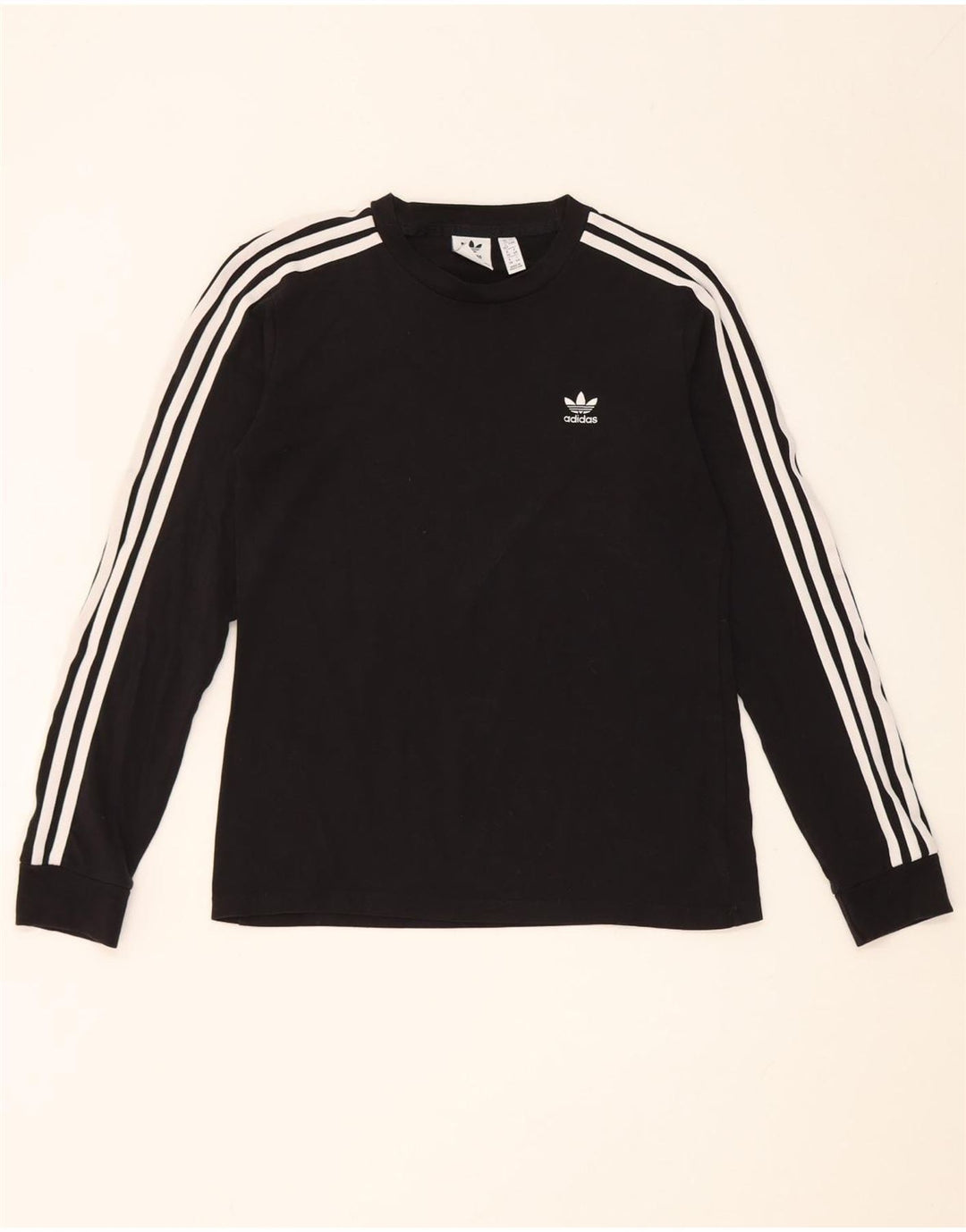 Top Adidas da donna a manica lunga UK 12 medio nero cotone