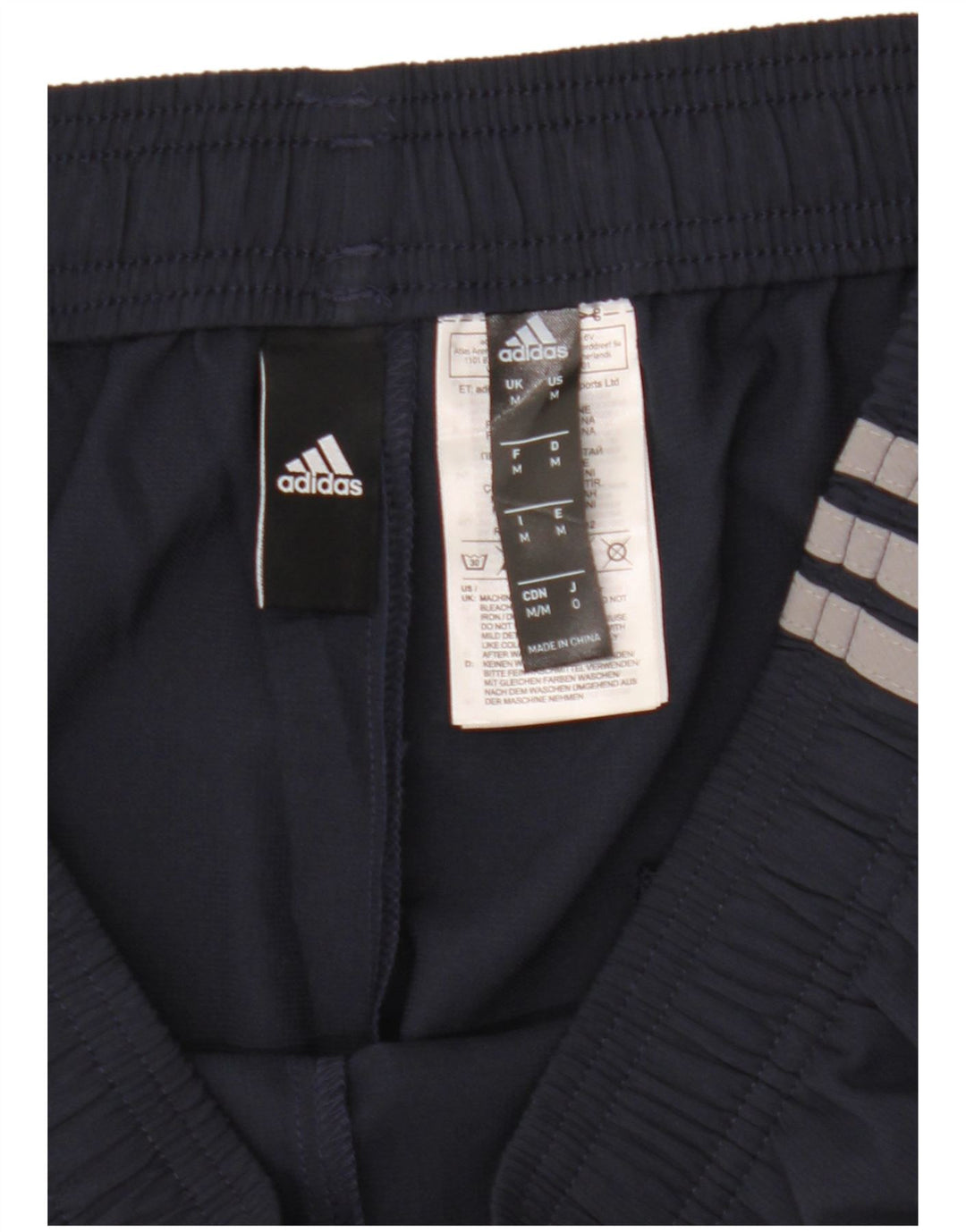 Pantaloncini sportivi da uomo Adidas medi sportivi in poliestere blu navy