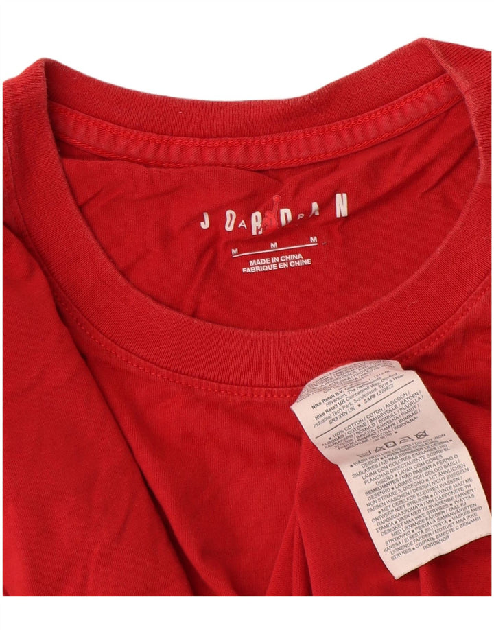 T-shirt grafica da uomo Jordan Top in cotone rosso medio