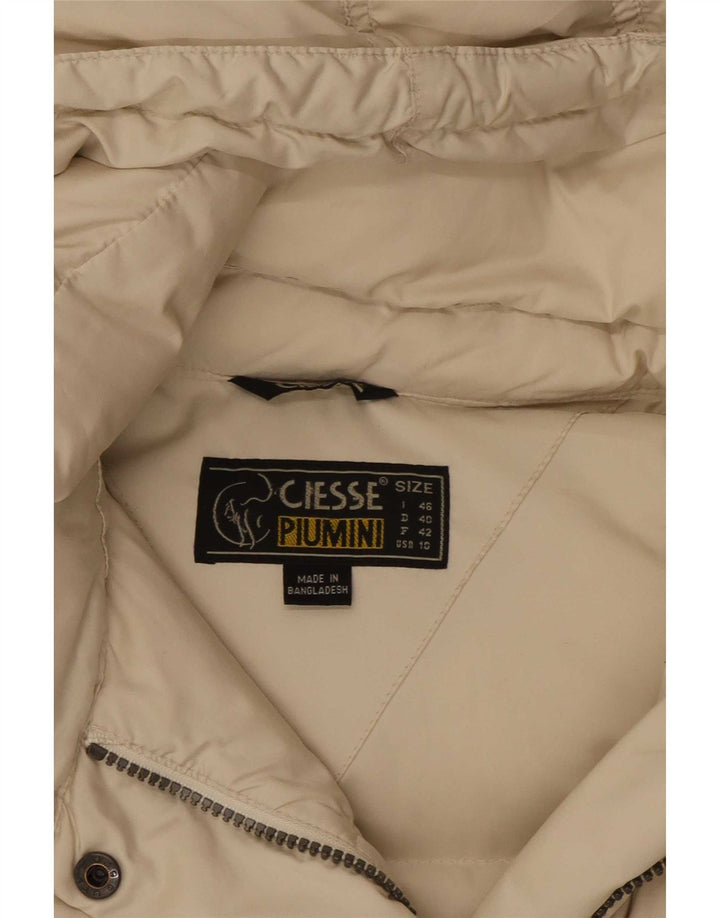 Ciesse Piumini Giacca imbottita con cappuccio da donna IT 46 Large Poliestere bianco sporco