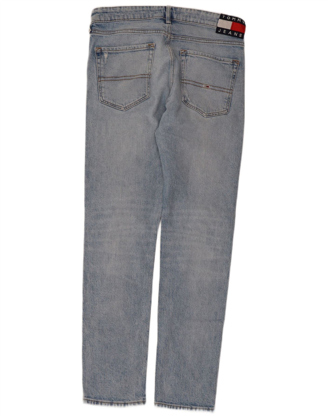 TOMMY HILFIGER Jeans slim effetto consumato da uomo W30 L32 cotone blu