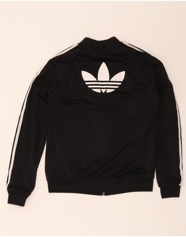 Giacca da ginnastica grafica da donna Adidas UK 12 media nera