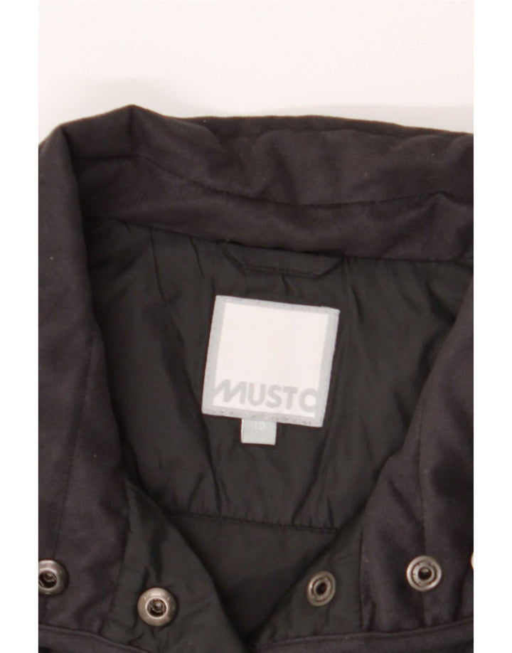 Gilet trapuntato da donna Musto UK 10 piccolo poliestere nero
