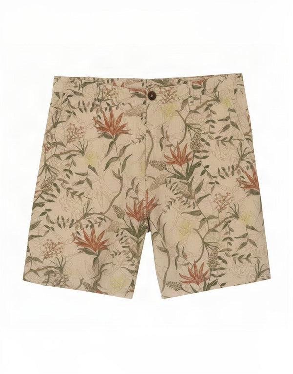Pantaloncini chino da uomo Zara EU 40 medi W31 Beige floreale