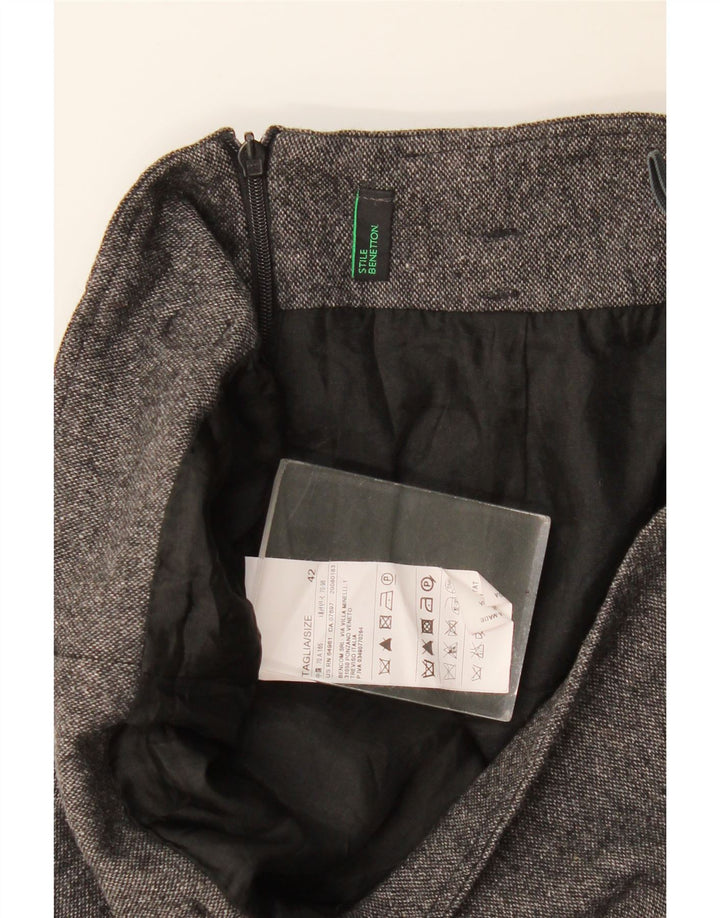 Gonna Dritta Donna Benetton IT 42 Media W30 Lana Grigia
