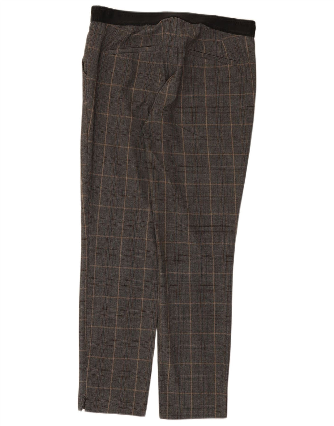 Pantaloni chino slim fit da donna Zara grandi W30 L27 a quadri grigi