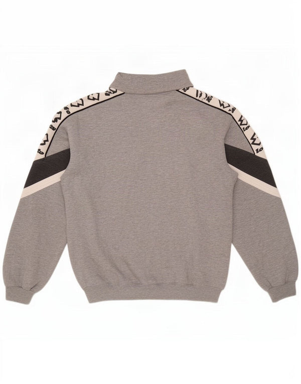 Felpa grafica da uomo Lotto Maglione UK 40/42 Large Grey Colourblock