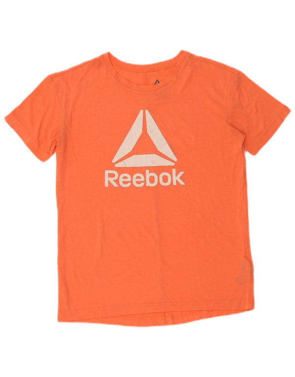 T-shirt grafica oversize Reebok Speedwick da donna UK 8/10 Small Arancione