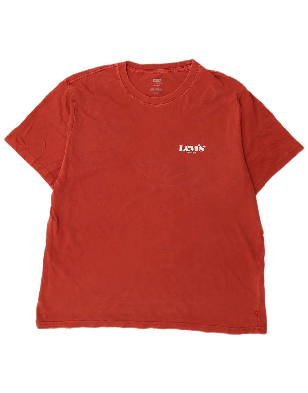 T-shirt rilassata da uomo Levi's Top grande in cotone rosso