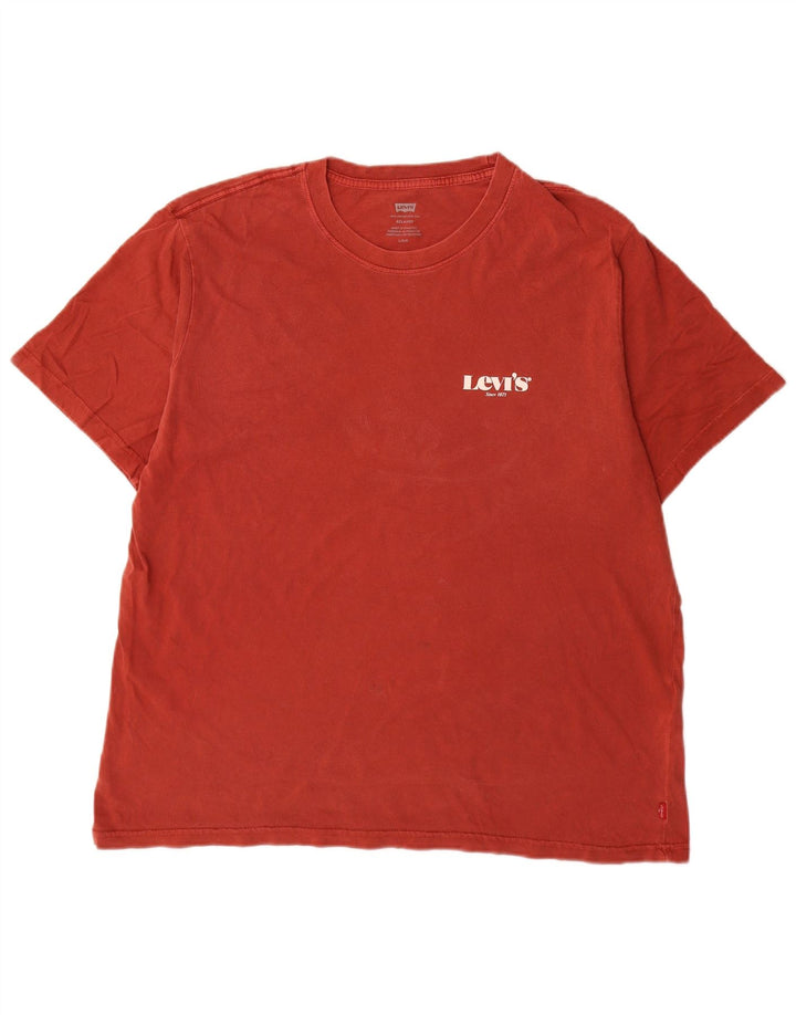 T-shirt rilassata da uomo Levi's Top grande in cotone rosso