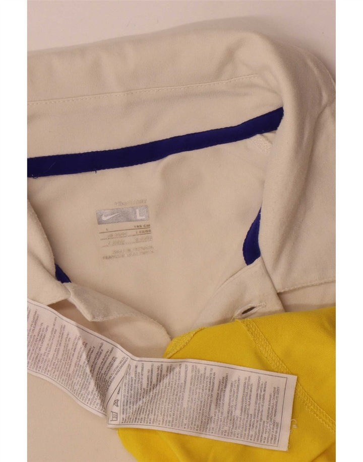 Polo Nike da uomo grande in nylon color block giallo