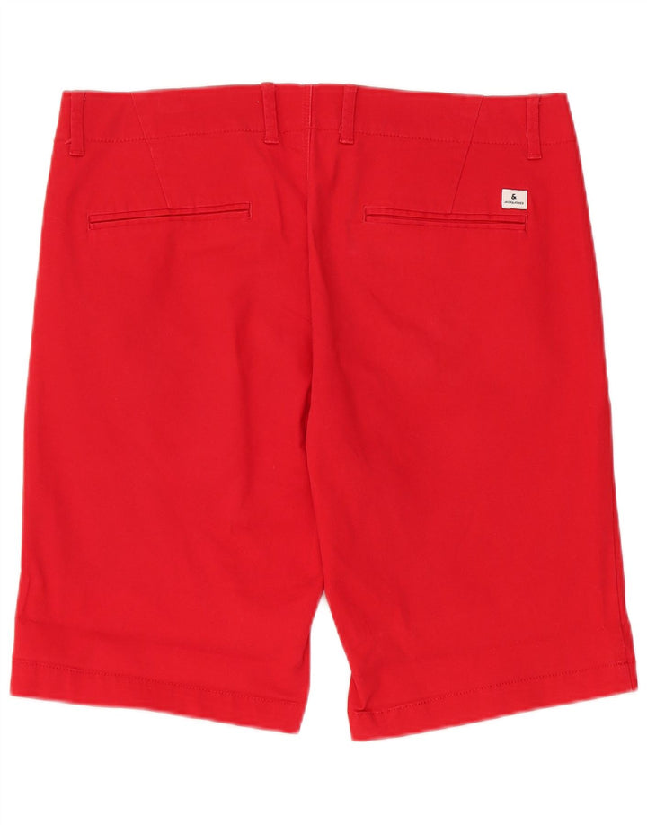Pantaloncini chino da uomo Jack & Jones medi W32 in cotone rosso