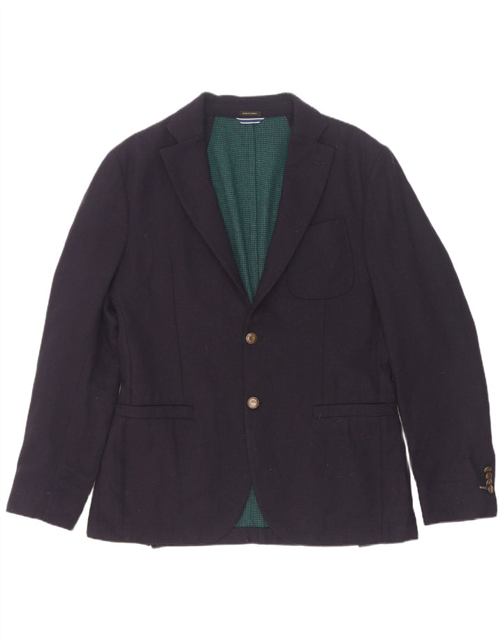 Giacca blazer da uomo a 2 bottoni Massimo Dutti EU 48 media lana blu navy