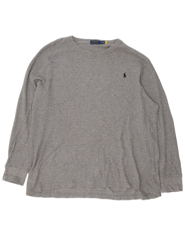 Polo Ralph Lauren Top da uomo a maniche lunghe 2XL in cotone grigio