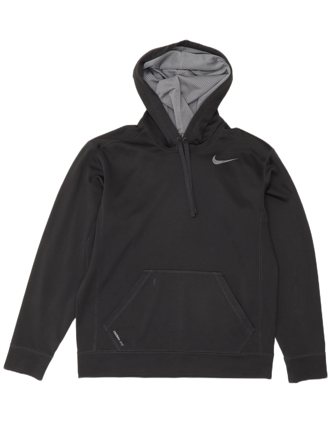 Felpa con cappuccio Nike Therma-Fit da uomo, poliestere nero medio