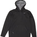 Felpa con cappuccio Nike Therma-Fit da uomo, poliestere nero medio