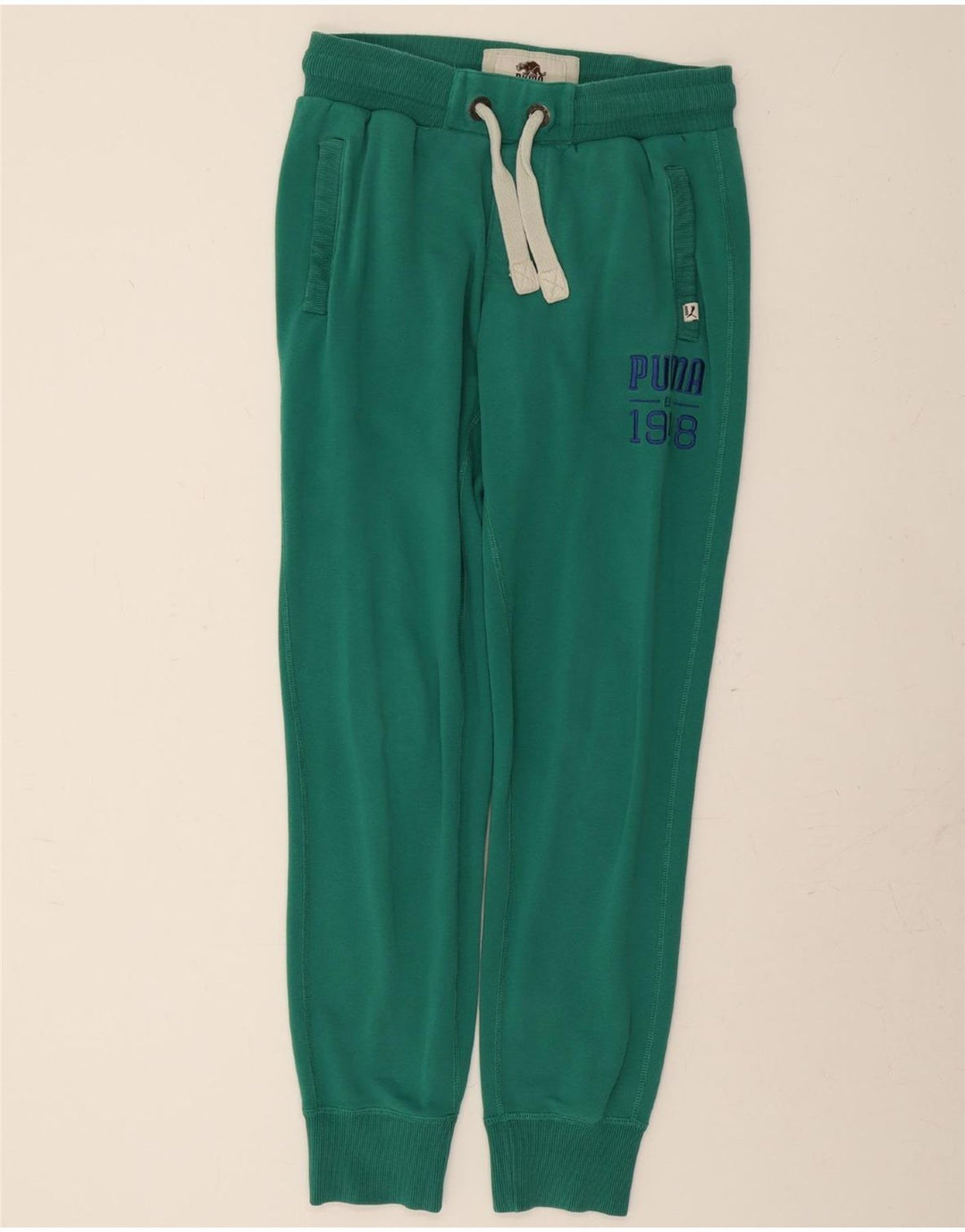 PUMA Mens Graphic Tracksuit Trousers Joggers Medium  Green Cotton Vintage Puma and Second-Hand Puma from Messina Hembry 