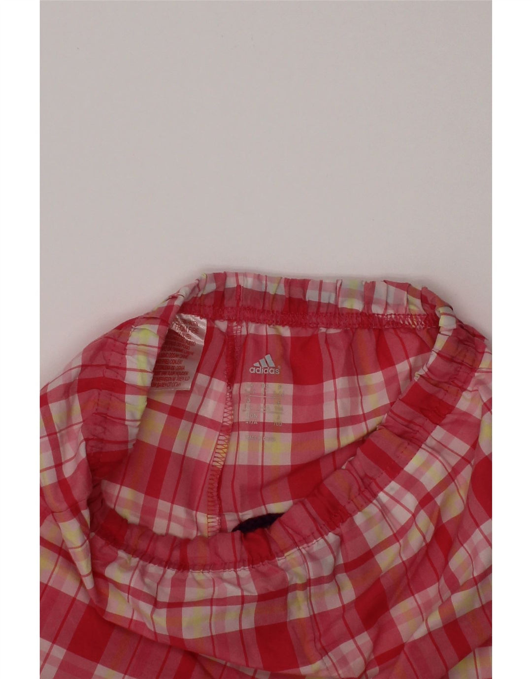 Pantaloncini casual ADIDAS per ragazze 3-4 anni W20 poliestere a quadri rosa