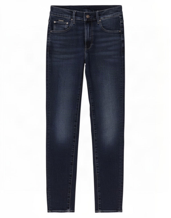 G-Star Womens 3301 Skinny Jeans W26 L30 Navy Blue Cotton