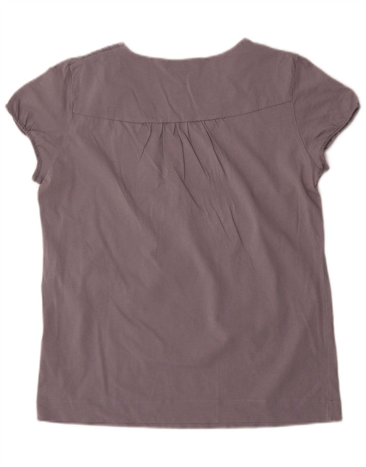 MASSIMO DUTTI Camicetta da donna Top UK 14 Grande cotone grigio