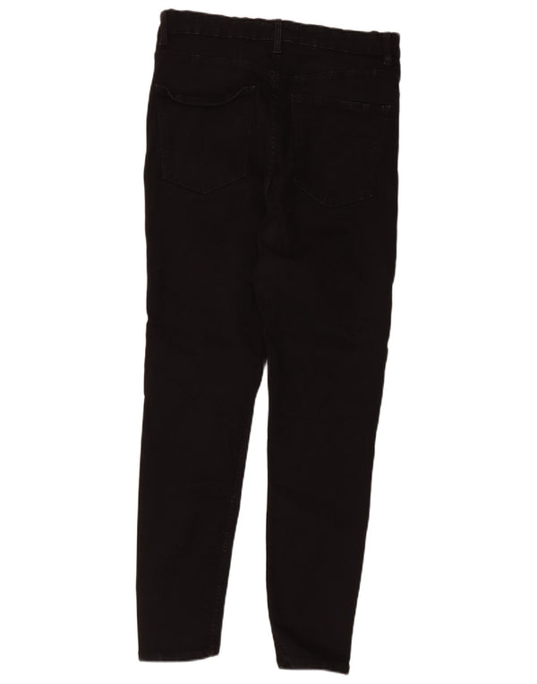 Jeans skinny a vita alta da donna Zara EU 44 XL W34 L26 cotone nero