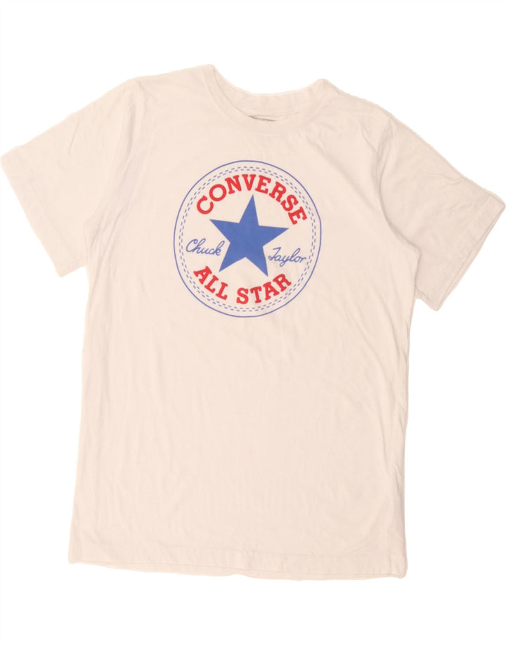 CONVERSE Boys Graphic T-Shirt Top 13-14 Years XL White Vintage Converse and Second-Hand Converse from Messina Hembry 
