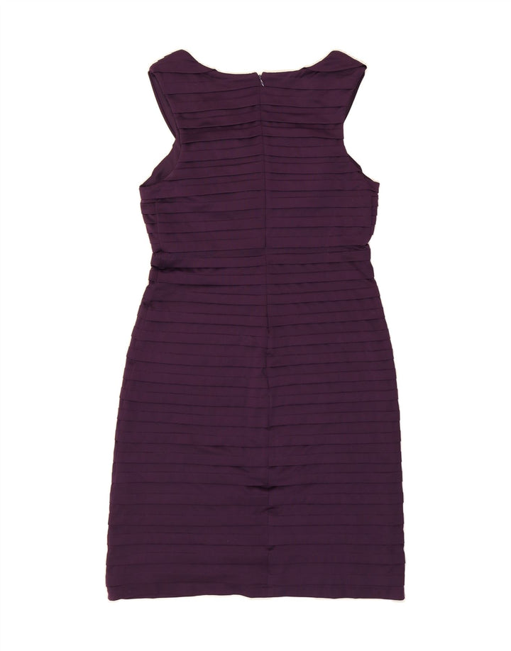 PHASE EIGHT Womens Sleeveless Sheath Dress UK 14 Medium Purple Polyester Vintage Phase Eight and Second-Hand Phase Eight from Messina Hembry 