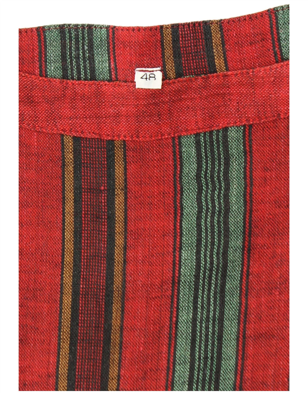 Abito tunica vintage da donna IT 48 XL rosso a righe