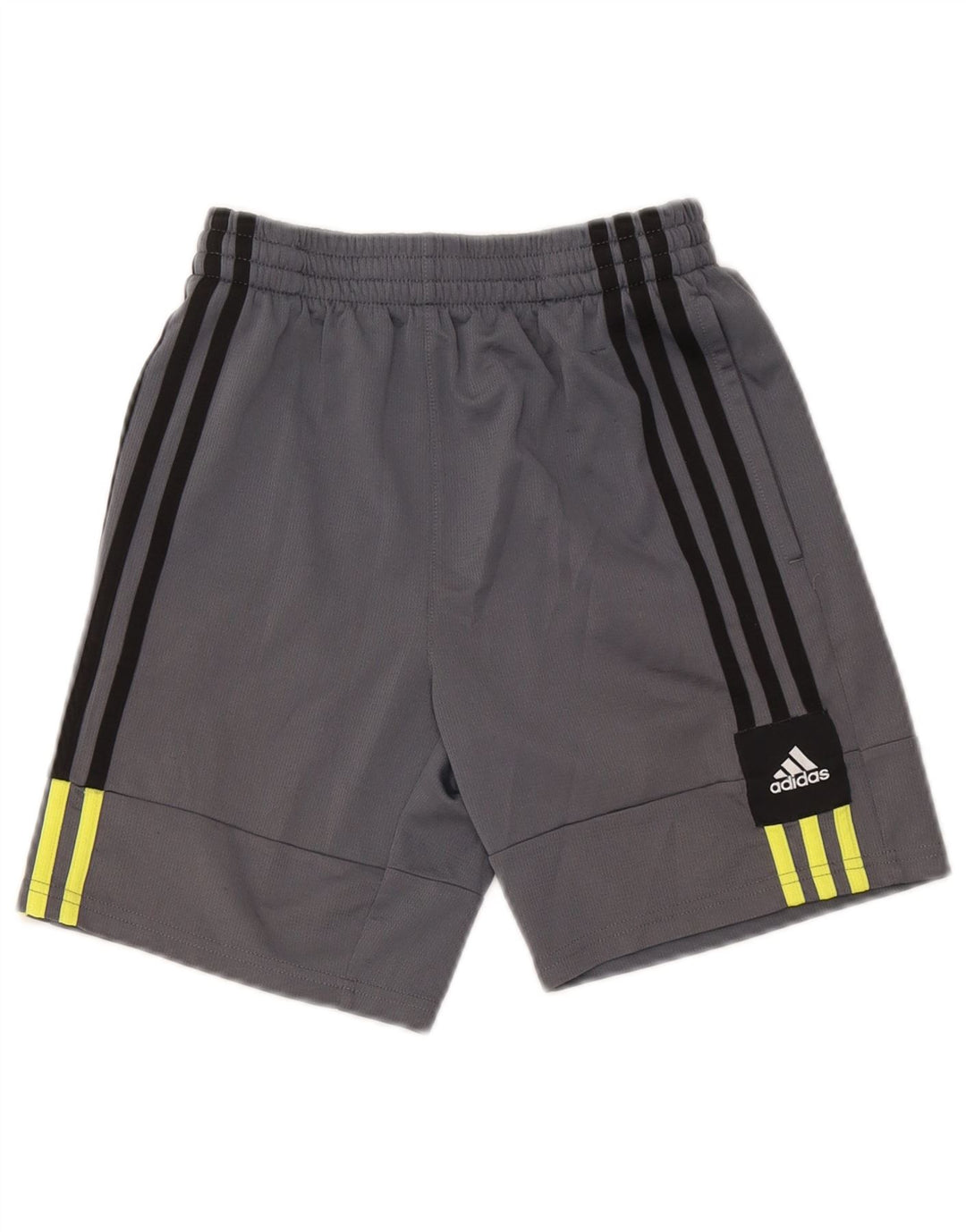 Pantaloncini sportivi Adidas da ragazzo 10-11 anni in poliestere grigio medio