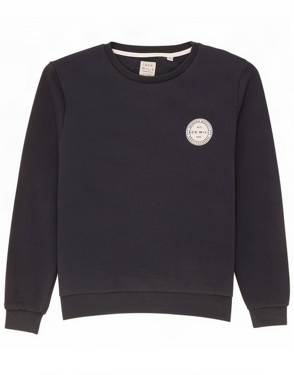 Felpa da uomo Jack Wills Maglione grande blu navy in cotone