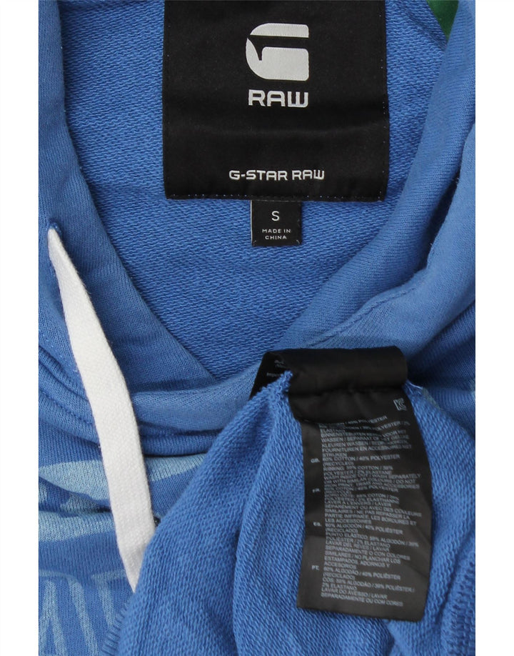 Maglione con cappuccio grafico oversize da donna G-Star UK 10 piccolo cotone blu