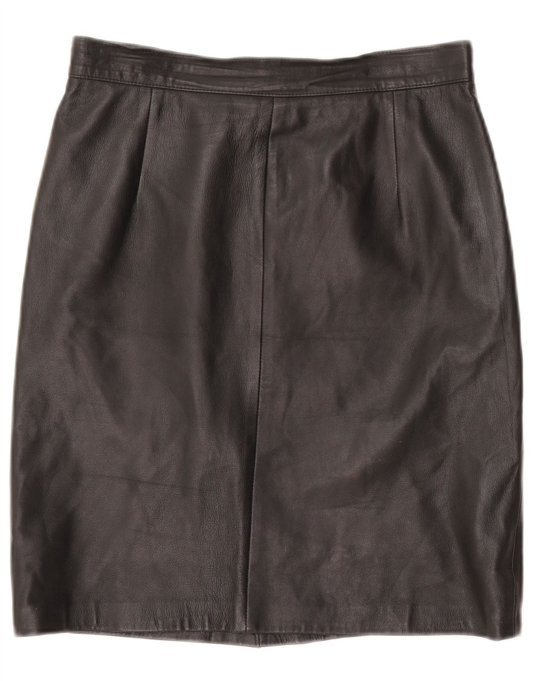 Gonna in pelle vintage da donna IT 46 grande W32 in pelle nera