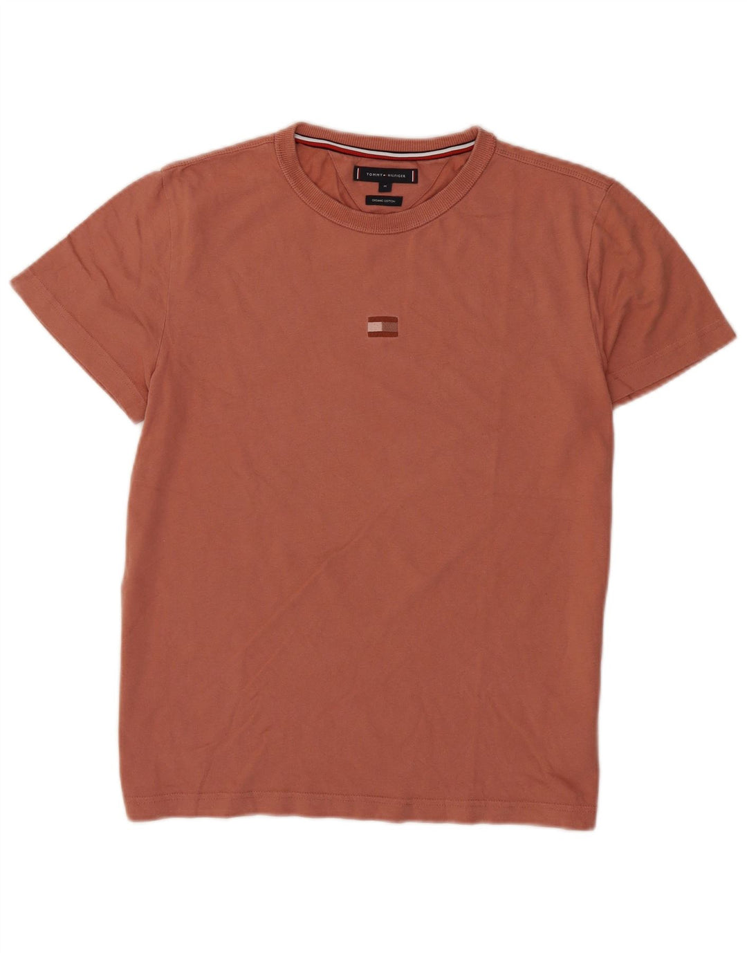 T-shirt da uomo Tommy Hilfiger Top in cotone marrone medio