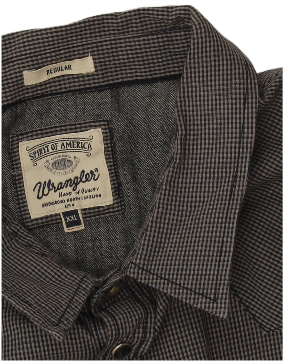 Camicia Wrangler da uomo vestibilità regolare western 2XL cotone a quadretti blu navy